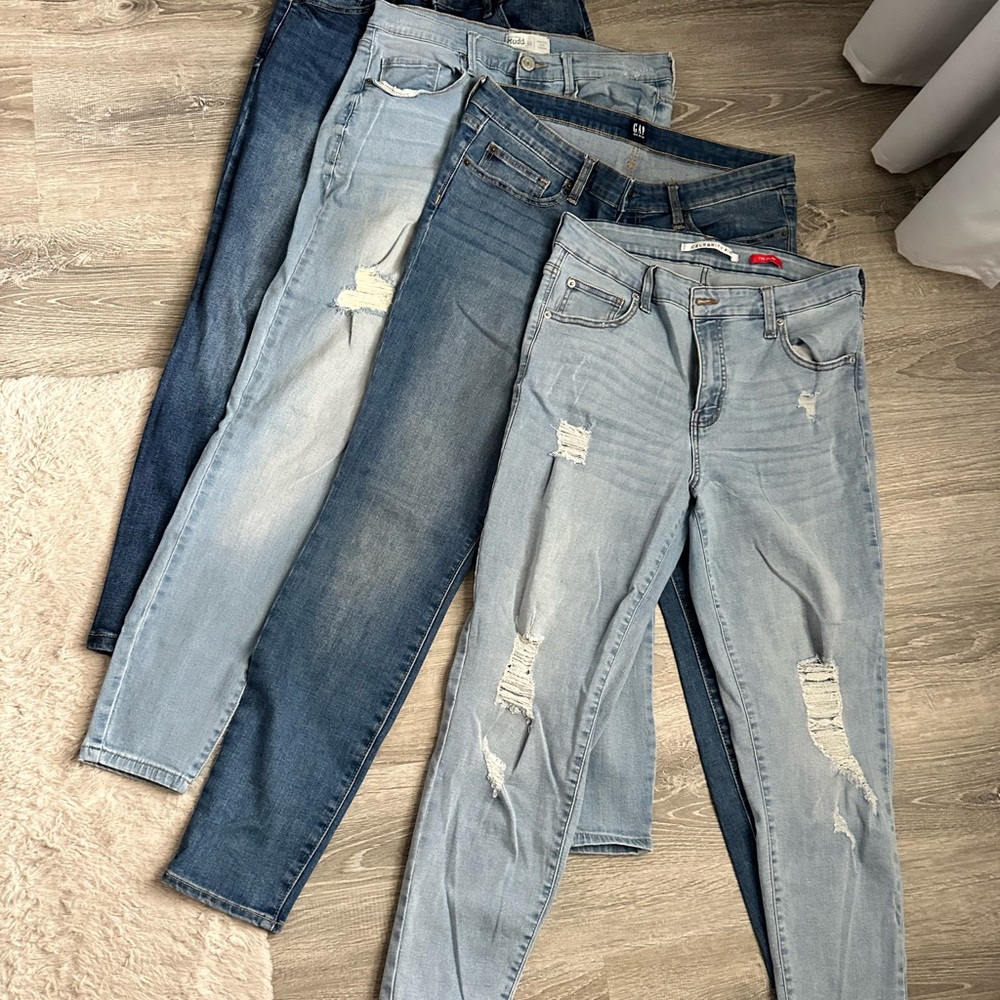 Wax Jean Women's Skinny Jeans - Distressed Denim Collection